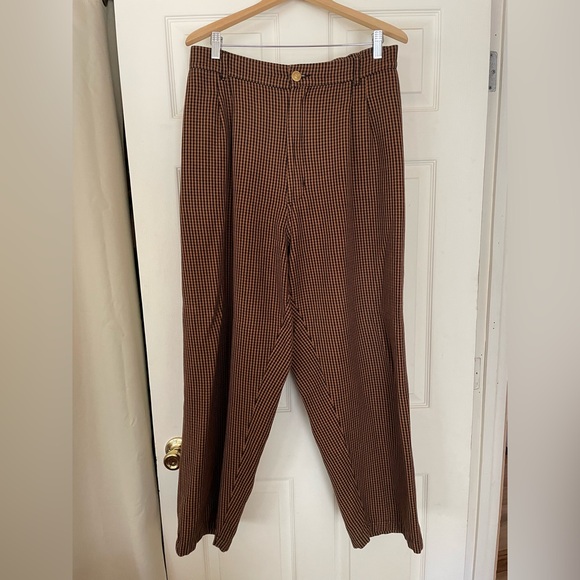 Big Bud Press Brown Checkered Trousers - Picture 3 of 8